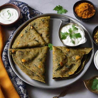 Bajra Palak Paneer paratha