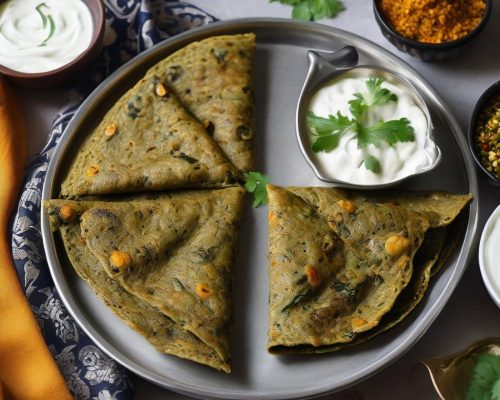 Bajra Palak Paneer paratha