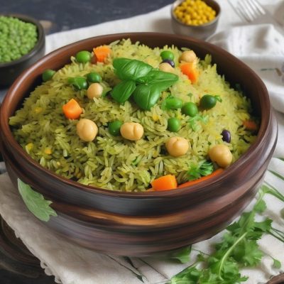 Chickpeas Spinach Pulao!