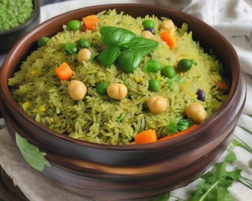 Chickpeas Spinach Pulao!