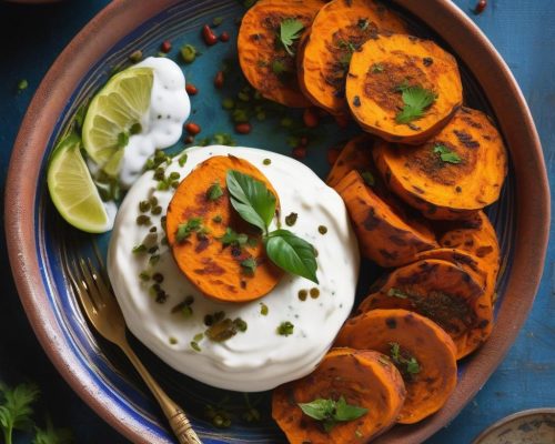 Fasting sweet potato tikki