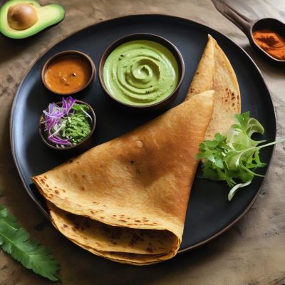 Ragi Dosa with Avacado Dip