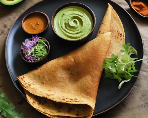 Ragi Dosa with Avacado Dip