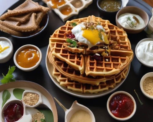 Semolina and oats waffle