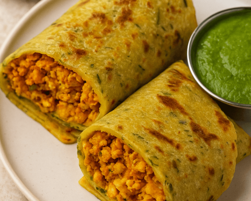 Zucchini Paneer masala wrap (1)